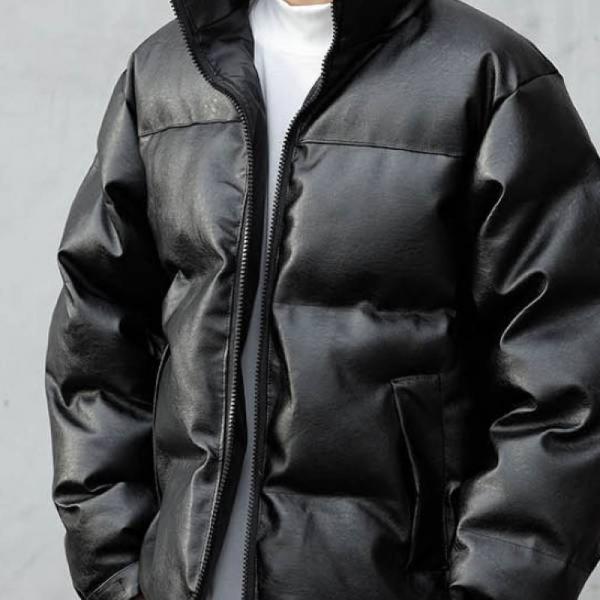 가벼운 패딩 세련된 겨울  남성 블랙 점퍼