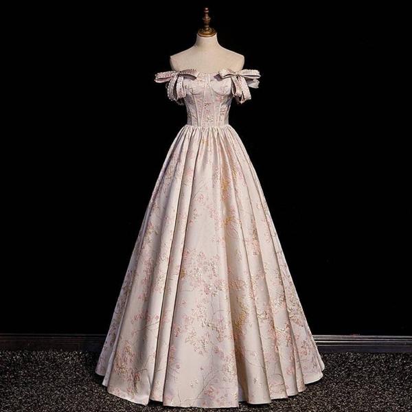 로즈 블러섬 리본장식 오프숄더 드레스 교복 학생복