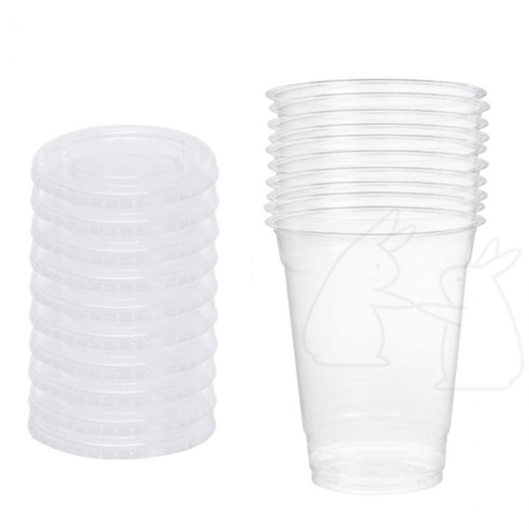 테이크아웃컵 350ml 10세트 디저트컵 카페 커피컵 대용량 투명