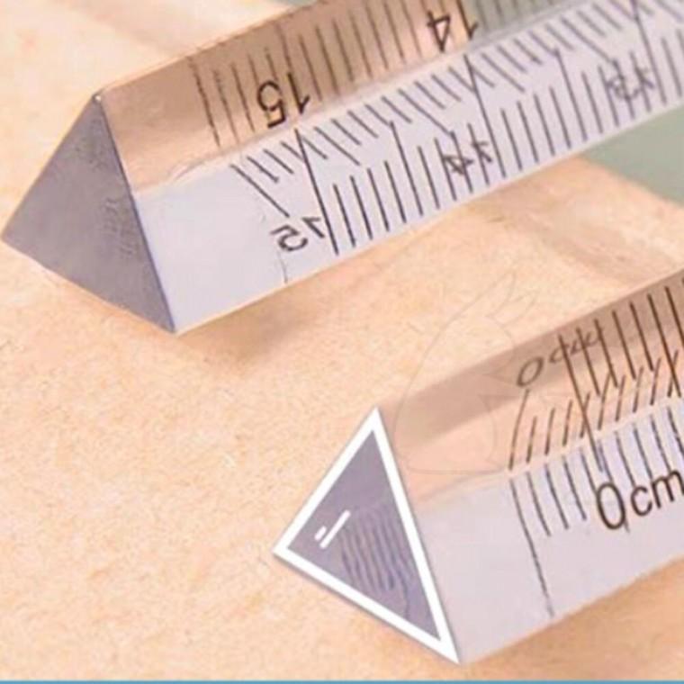 중학생 학생용 투명 정확한 문구 잘보이는 15cm 삼각자