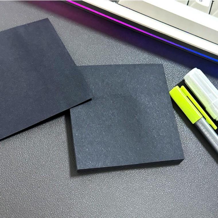 필기 다꾸 떡메모지 점착식 꾸미기 검정색 블랙 접착메모지