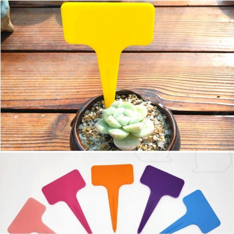 식물 이름표 옐로우 네임텍 화단 네임택 원예 텃밭