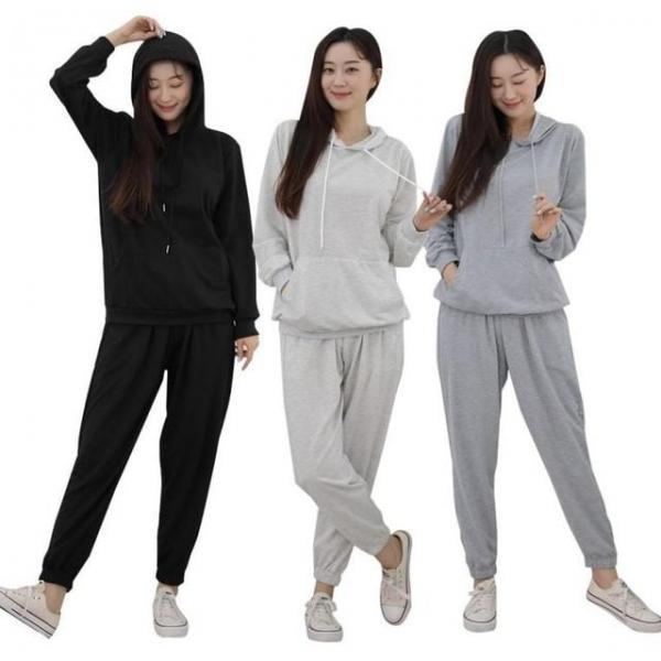 여성 후드 상하 세트 밴딩 학생 트레이닝복 운동복 데일리 츄리닝 조거 팬츠 가을 간절기 트레이닝