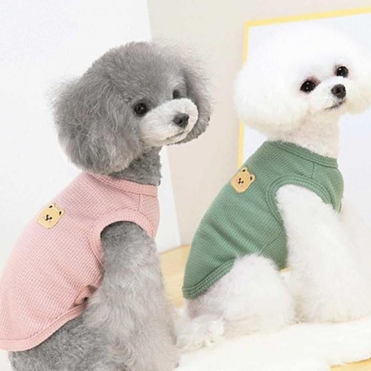 애견 귀여운 데일리 실내 외출 산책 편한 나시 티셔츠