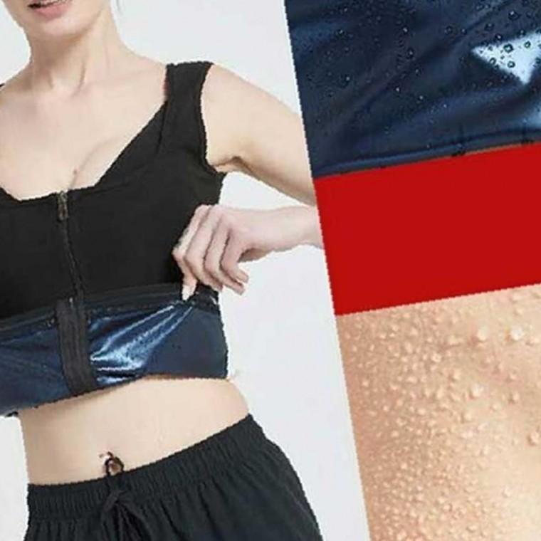 여자 땀복 나시 지퍼형 트레이닝복 아침 조깅 상의
