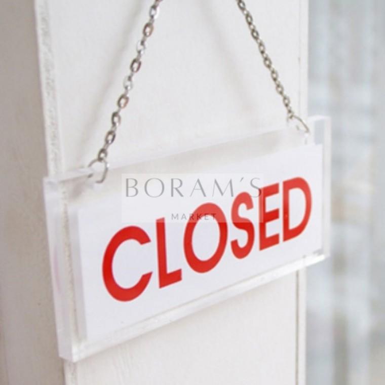 OPEN CLOSED 투명양면걸이 식당 표지 브레이크타임