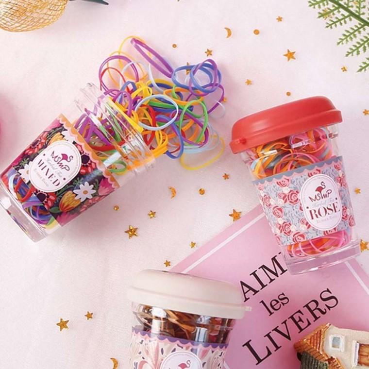 헤어끈 세트 130PCS 머리묶는고무줄 헤어밴드세트