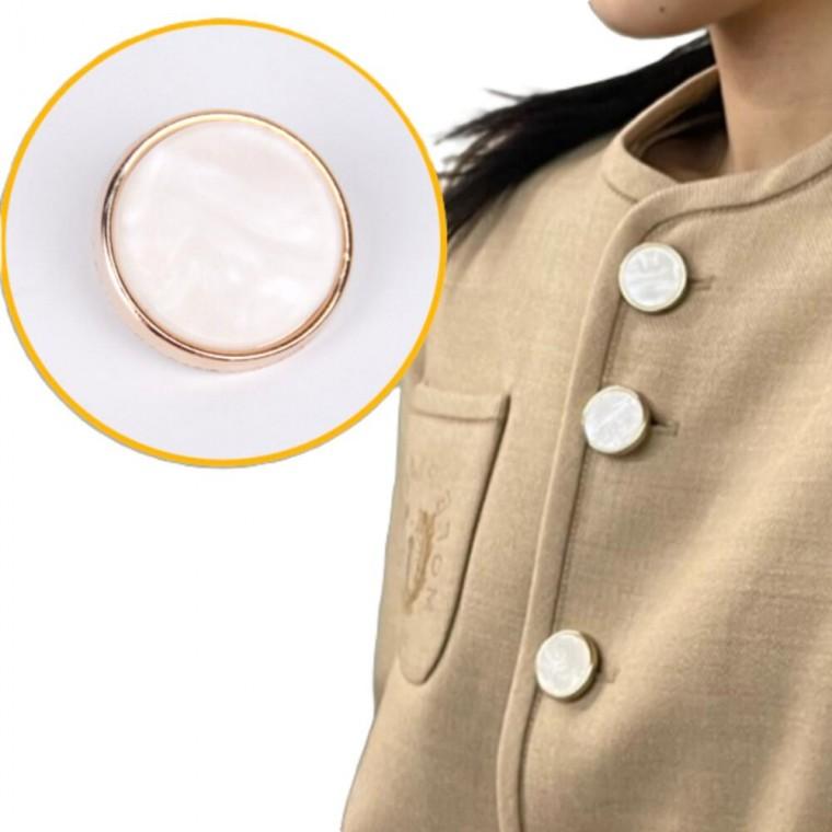 자개단추 아이보리 25mm 가방 소매 재킷 부자재 가디건