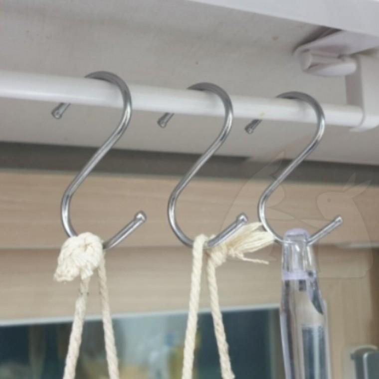 S자고리 소형 5P 욕실 행거 가방 키친 진열
