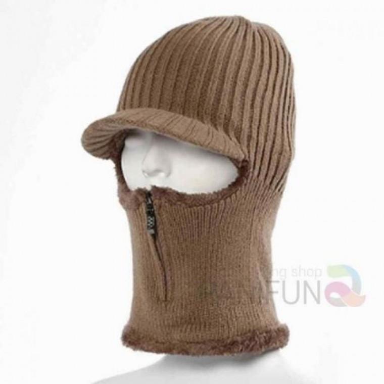 겨울모자 모자 겨울넥워머 방한모자 후드넥워머 브라운 넥워머 남자겨울모자