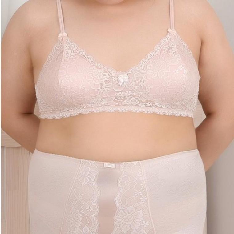 빅사이즈 B컵 브라 노와이어속옷 패드일체형브라 여성노와이어브라