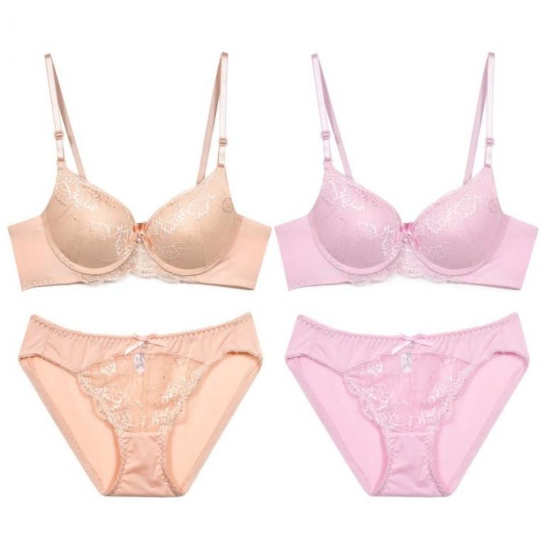 드 B컵 브라팬티세트 레이스브라팬티세트 편안한속옷 패드탈부착브라