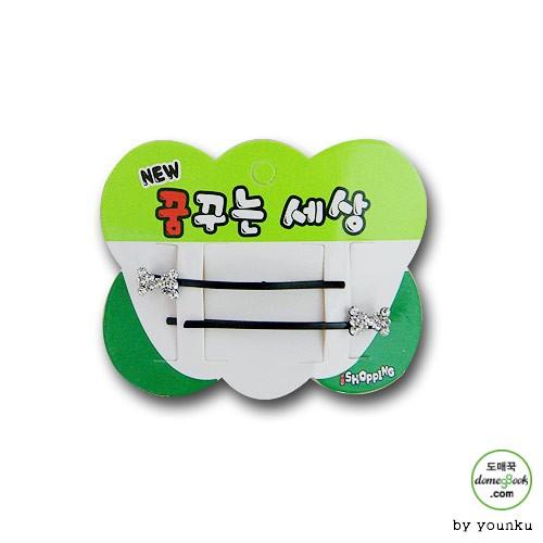 태극 디자인 큐빅 실핀 2p