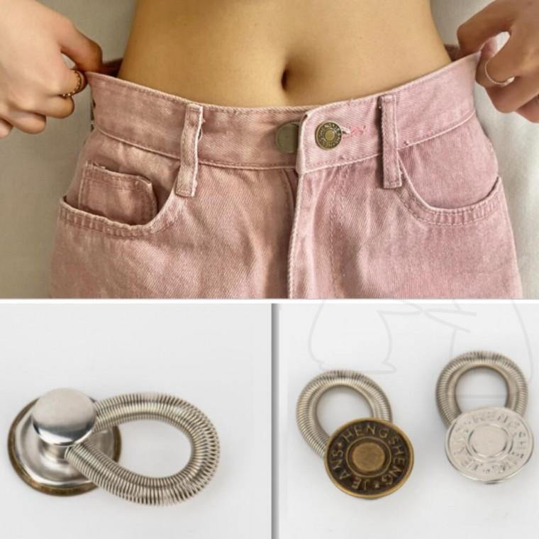 허리조절 단추 브론즈 버클 똥배 청바지 후크 연장