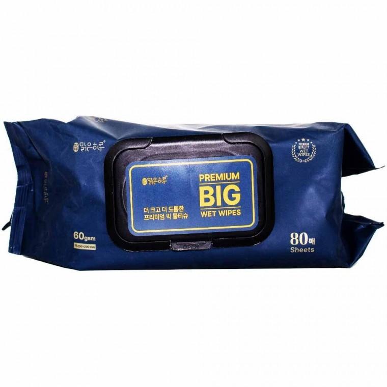 맑은하루 더 크고 더 도톰한 프리미엄 물티슈 600g 80매 1개(687764)