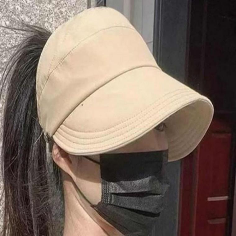 운동모자 썬캡 포니테일모자 포니테일 넓은챙모자