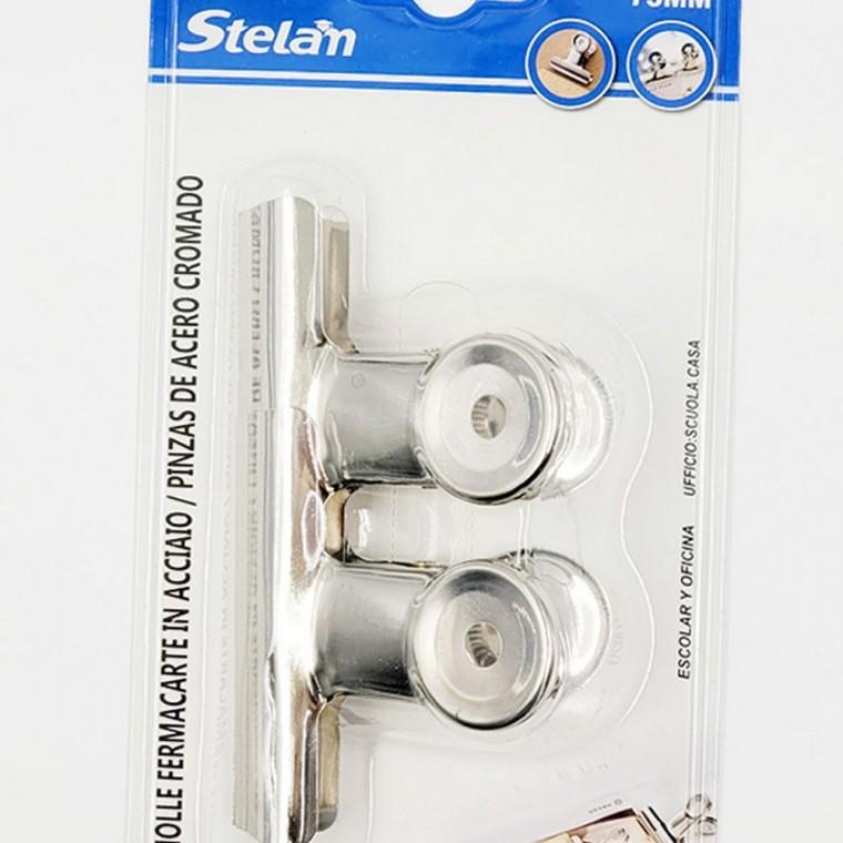 2PCS 스틸 집게 75mm 문구집게 페이퍼클립 종이집게 서류클립 문서집게