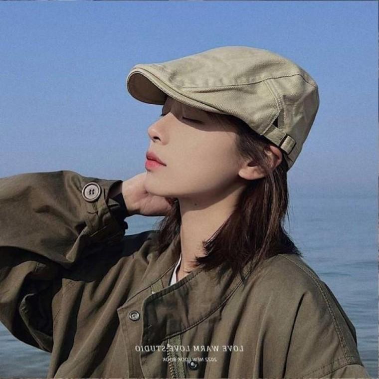 화가 플랩캣 순사모자 헌팅캡 카페 중년 베레모 남성 바리스타 모자