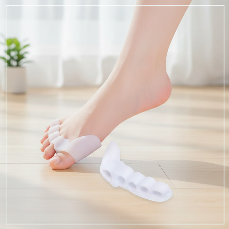 발가락 교정기 실리콘 링 휜 체형 밸런스 G형 화이트