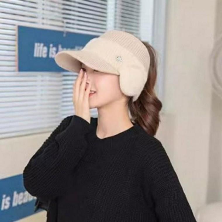 테니스 모자 골프 니트 귀마개 겨울 여성 모자 여성 방한