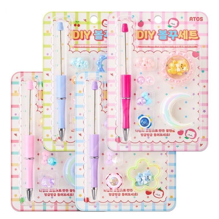 캐릭터 볼꾸 4종세트 4개 DIY 볼꾸 세트 16EA 커스텀 볼펜 꾸미기