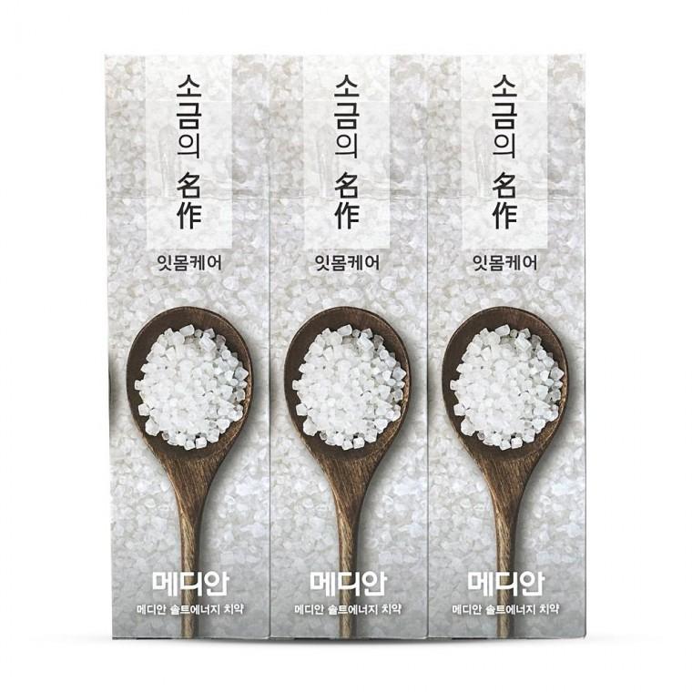 메디안 소금 의 명작 솔트 잇몸 케어 치약 120g 3개입