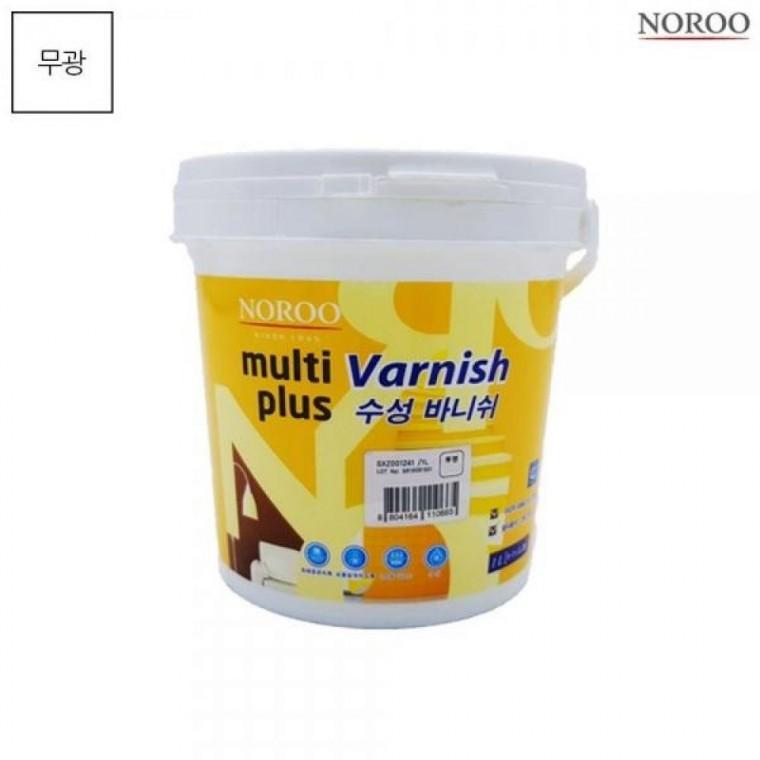 멀티플러스 수성바니쉬 목재용 투명 무광 1L