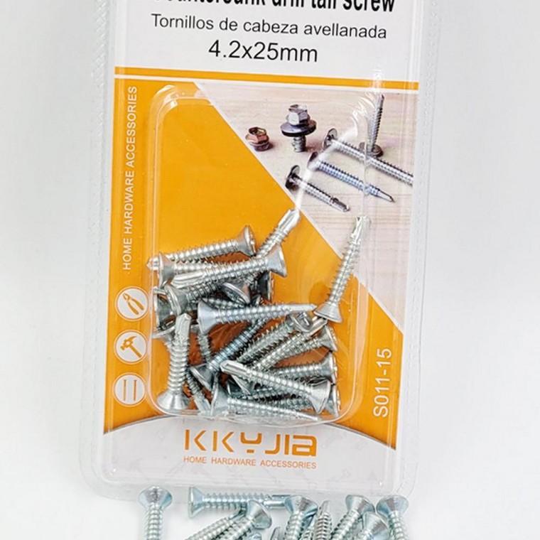 22PCS 납작머리 피스 25mm 철판용나사 피스나사 접시머리 피스못 나사못