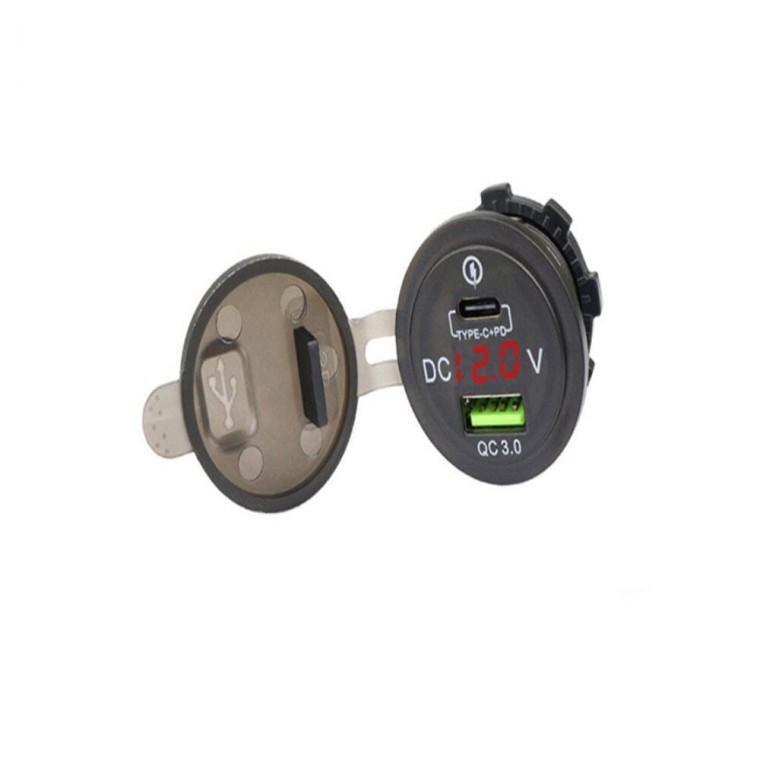USB QC3.0 C to C 충전 2포트 USB충전포트 캠핑카용품 자동차충전포트