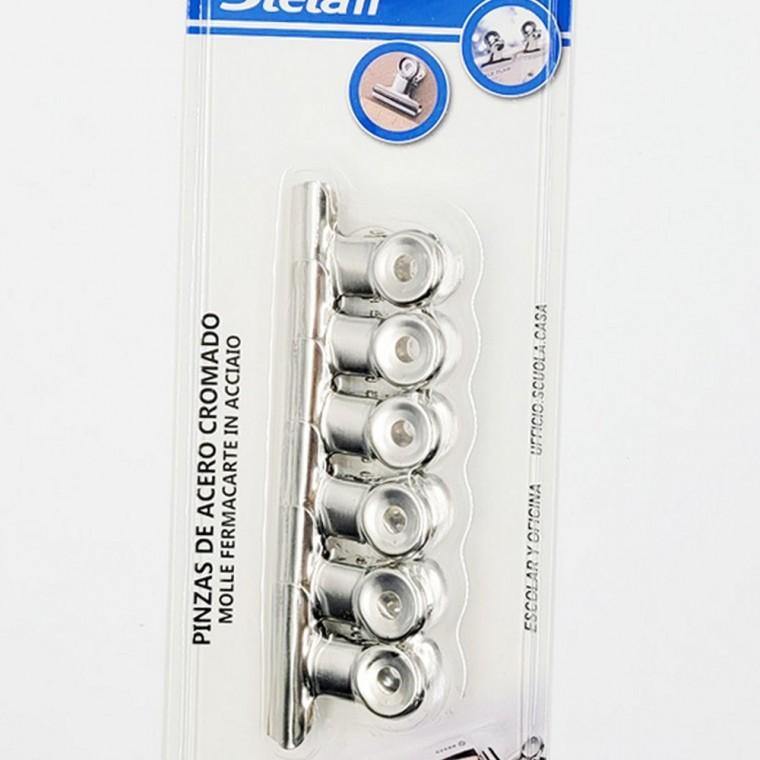 6PCS 스틸 집게 31mm 클립집게 스텐집게