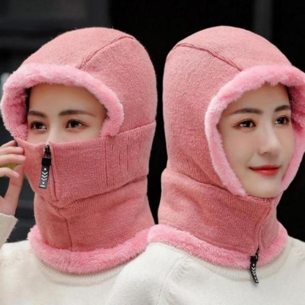 목토시 후드 넥워머 바라클라바 안감 방한 전면 털 겨울 넥워머 방한 목도리 용품 목토시 니트 골프