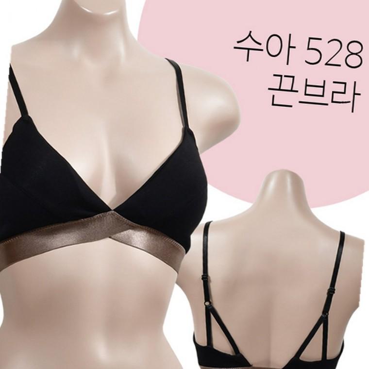 배색 끈브라 20대여성속옷 언더웨어