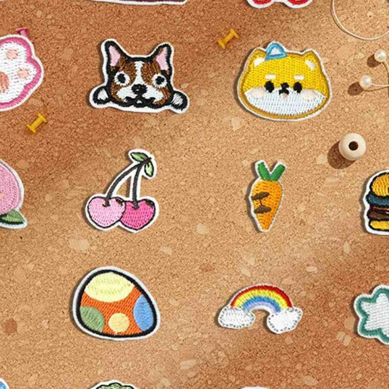 디자인패치 미니 20p 커스텀패치 옷와펜 가방꾸미기 가방패치 열전사스티커