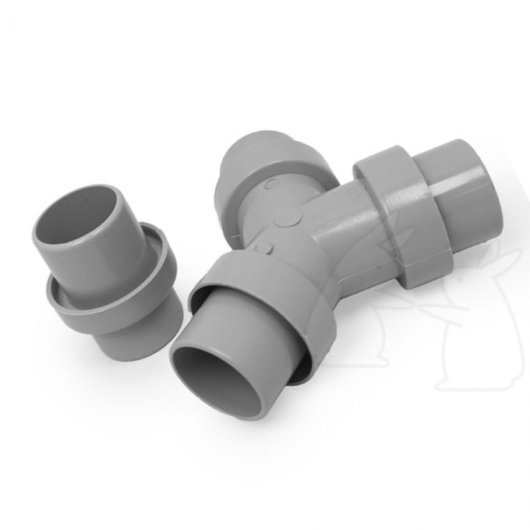 교체 설치 배수 부속 Y자 양방향 씽크대 호스연결 30mm
