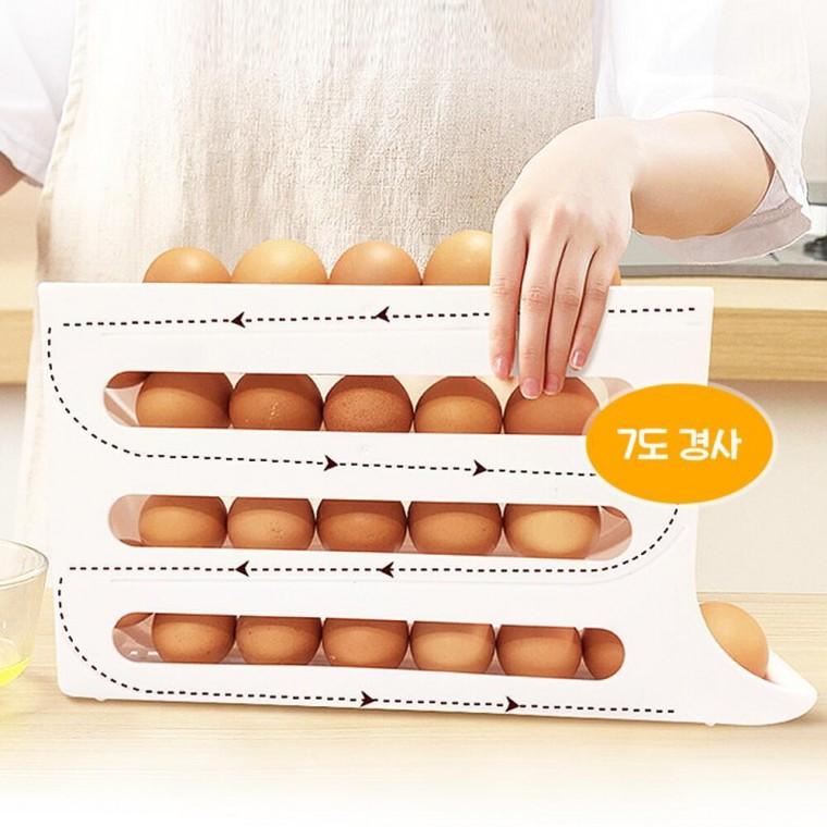 에그 슬라이드 30구 달걀 공간활용 계란보관함