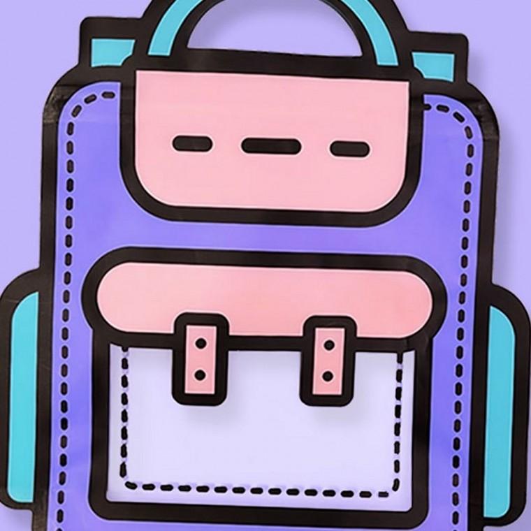 포장용 지퍼백 퍼플 간식포장지퍼백 캐릭터지퍼팩