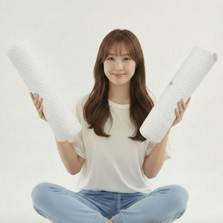 수건 경추 목베개 원통 낮은 C커브 목침 메모리폼