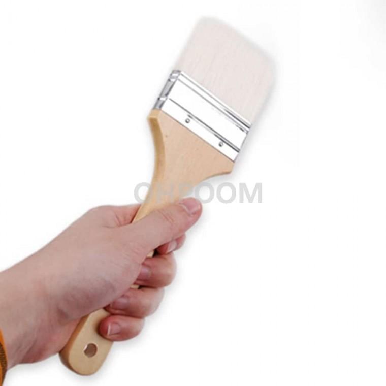 붓 백색 일자 도배붓 미술붓 꺽기붓