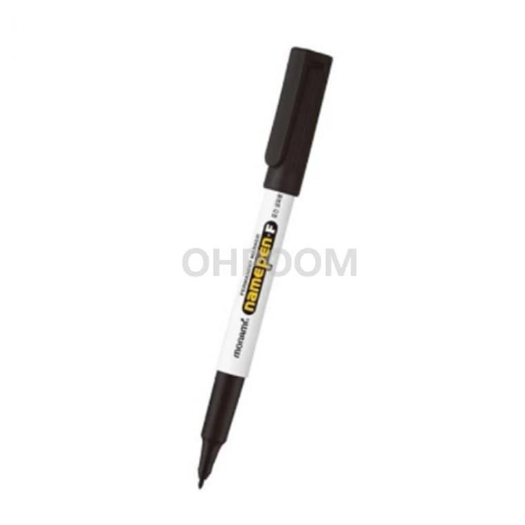네임펜F 1.0mm 흑색 부드러운유성펜 얇은네임펜 유성네임펜