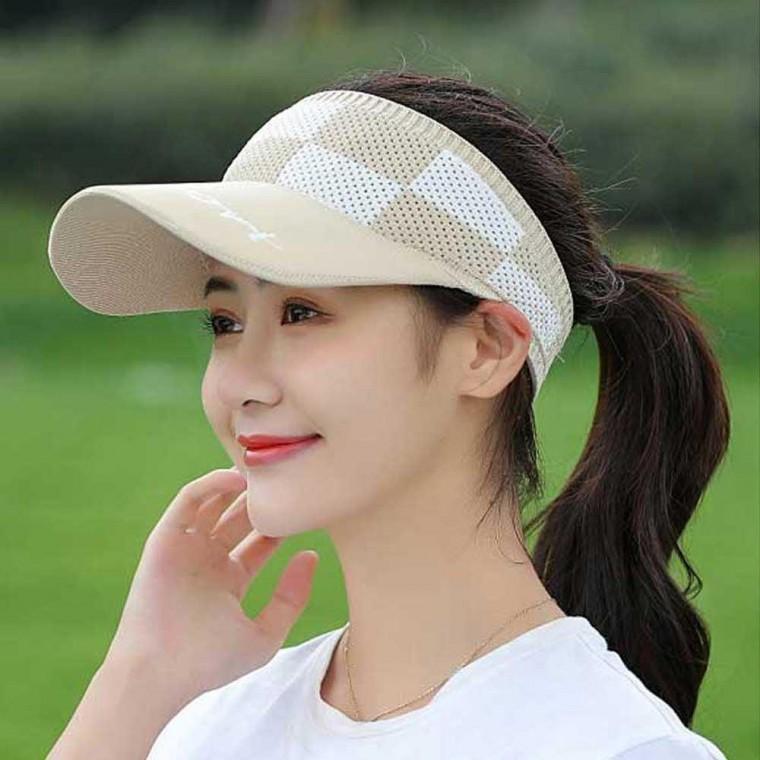 여자 니트 챙 모자 테니스 썬캡 선바이저 골프 코디 스포츠 헤어밴드 여름 선캡