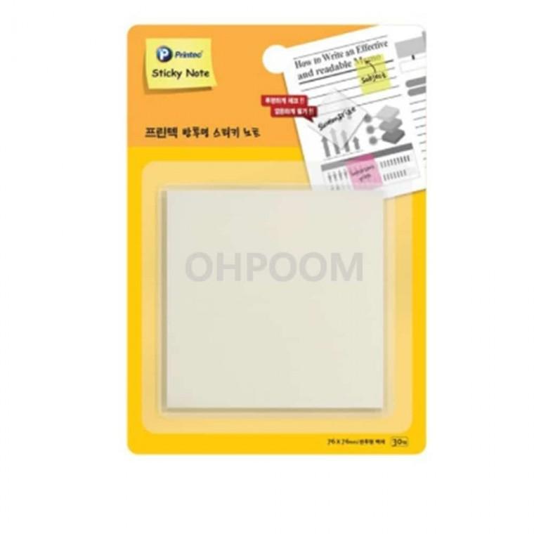 반투명스티키노트 백색 76x76mm 30매 점착메모지 스티커메모지 점착식메모지
