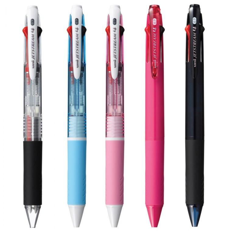 유니볼 제트스트림 4색 볼펜 0.7mm SXE4-500-07 1팩2개