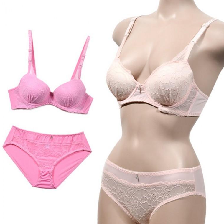 레이스 3/4몰드 B컵 브라팬티세트 B컵브라 와이어브라팬티