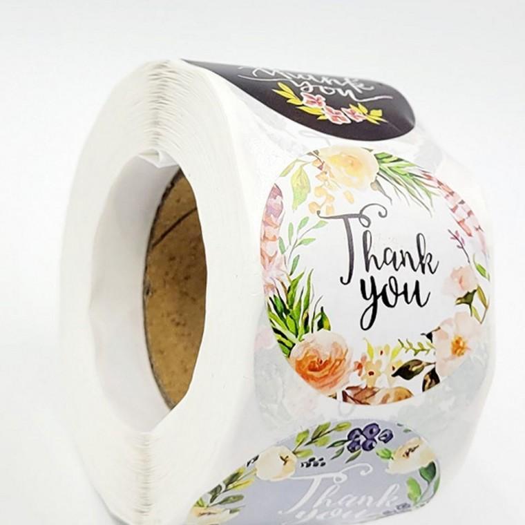 500장 포장용 감사 라벨 3.8cm 스마일스티커 리뷰스티커