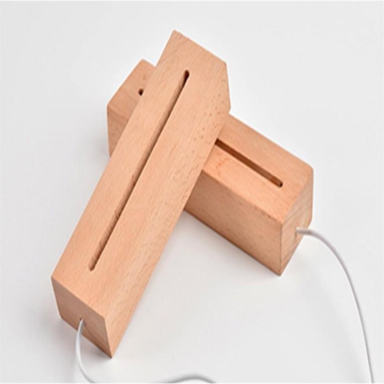 LED 아크릴 나무받침대 15cm 우드받침대 LED받침대 간접조명