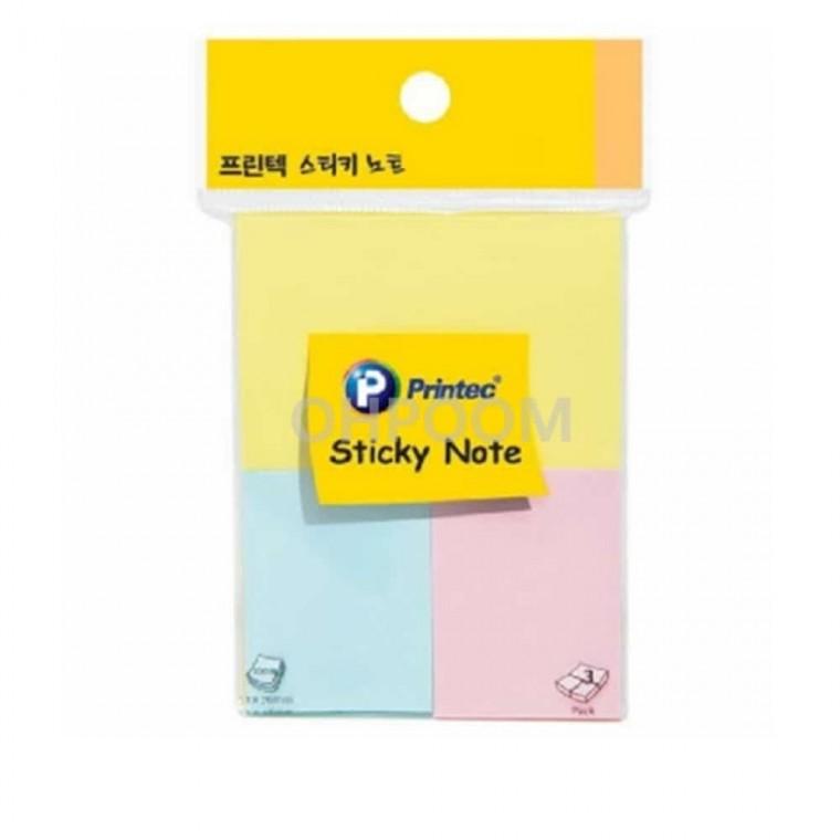 스티키노트 파스텔 3색 51x76 51x38 100매 A050 스티커메모지 점착식메모지 영어공부