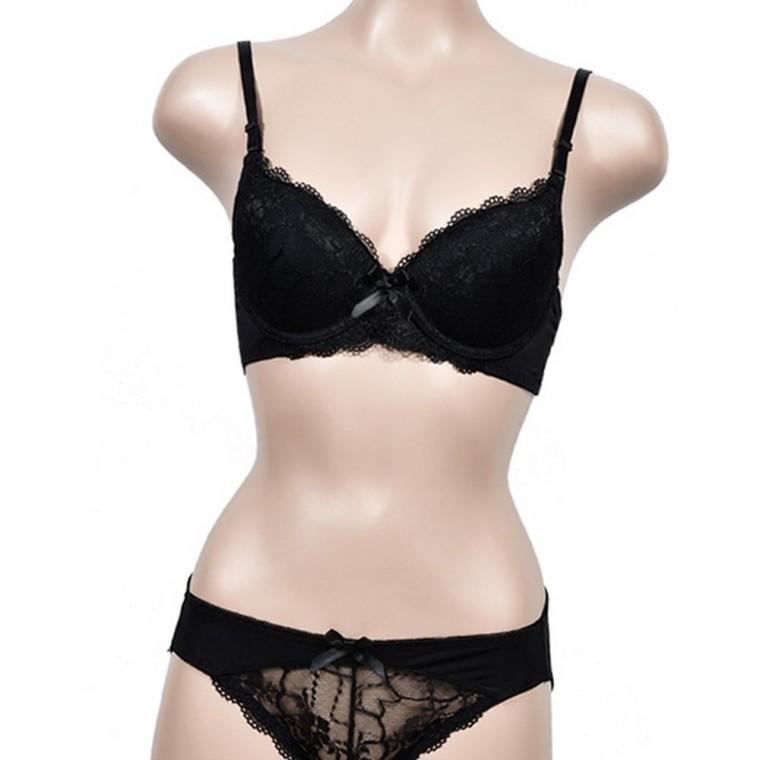 리본포인트 와이어 A컵 브라팬티세트 속옷브라 여성란제리 여자브래지어 와이어속옷세트 여자속옥
