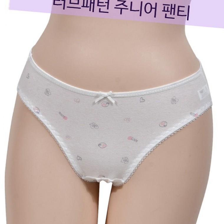 러브패턴 주니어팬티 면스판팬티 여아속옷
