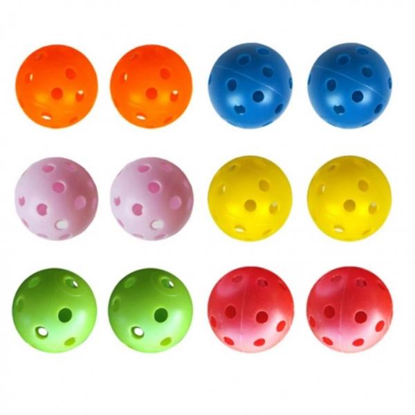 플라스틱골프공 24Pcs 42MM 기류 컬러 스윙 연습 골프