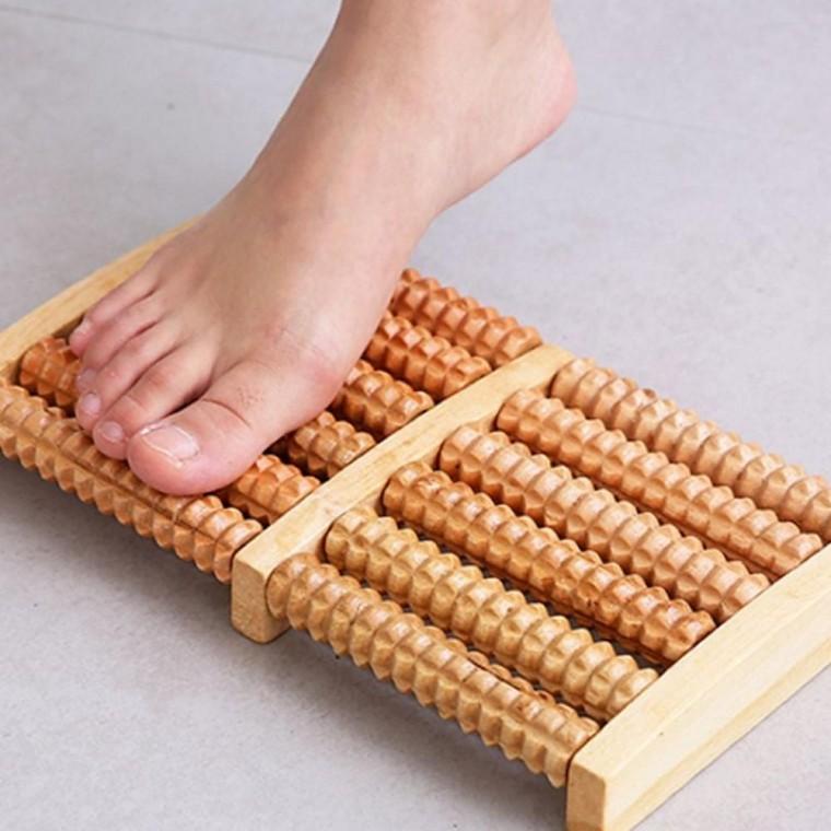 원목 발마사지롤러 발안마기 나무발받침